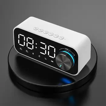 

Wireless Column Loudspeaker Box Alarm Clock Bluetooth Outdoor Speaker Waterproof Portable Support TF Card FM Radio Aux Input