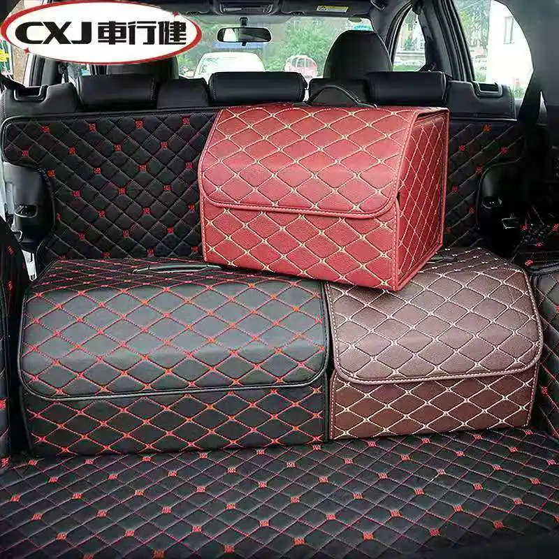 Автомобильный багажник органайзер; контейнер для хранения сумка Авто из искусственной кожи складной при перевозке крупногабаритного груза для хранения средства ухода мусора сумка для инструмента Автомобильные аксессуары