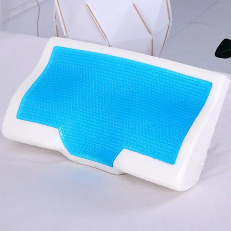 Dish-shaped Gel Pillow Memory Foam Bed Orthopedic Neck Summer Ice-cool Slow Rebound Sleep Soft Health Care Home | Дом и сад