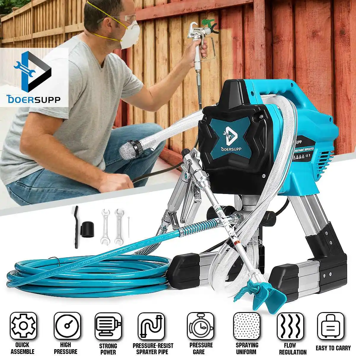 Prolunga Per Pistola A Spruzzo Airless - Asta Da 20cm In Lega Di Alluminio, Per Pittura In Punti Difficili - Foto 3