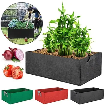 

Grow Bags Non-Woven Fabric Raised Garden Bed Rectangle Planting Container Vegetable Potato Fabric Planter Pot Plants Nursery Pot