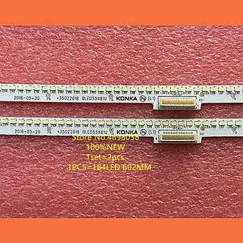 

2 pieces original for Konka QLED55X81U 35022019 35022018 72001110YT light bar 55 inch backlight lamp LED strip 184leds 602mm