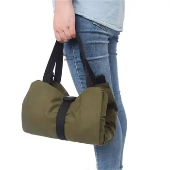 

Canvas Tool Roll Wrench Pouch Multi-Purpose Vehicle Tool Bag Hanging Tool Zipper Carrier Tote