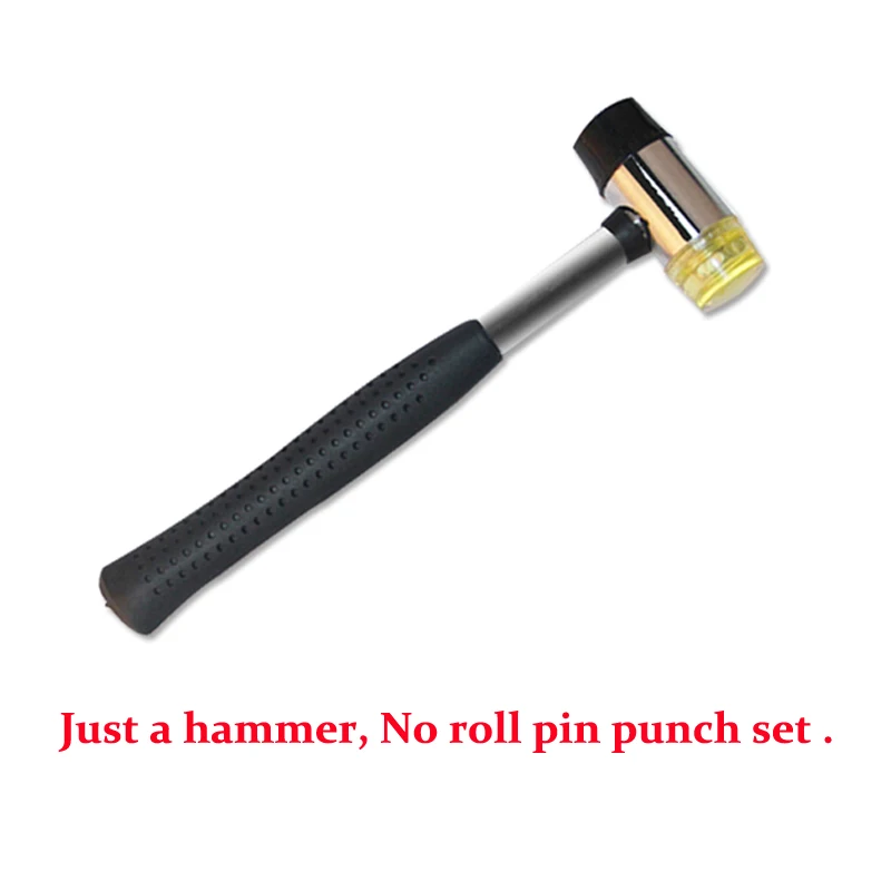Just a hammer 9 шт. Профессиональный рулонный штыревой удар набор пистолет болт Catch ролл-ап Чехол Набор инструментов с двусторонним мягким резиновым молотком молоток RL37-0096 - Цвет: Just a hammer