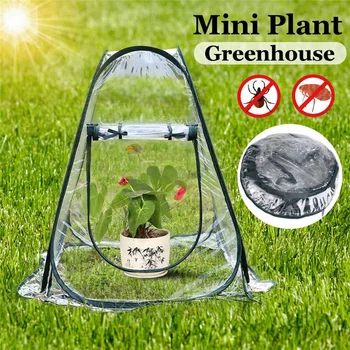 

Portable Folding Mini Transparent Garden Plant Flower Cover Tent Mini Pop-up Greenhouses PVC Warm Room Garden Greenhouse