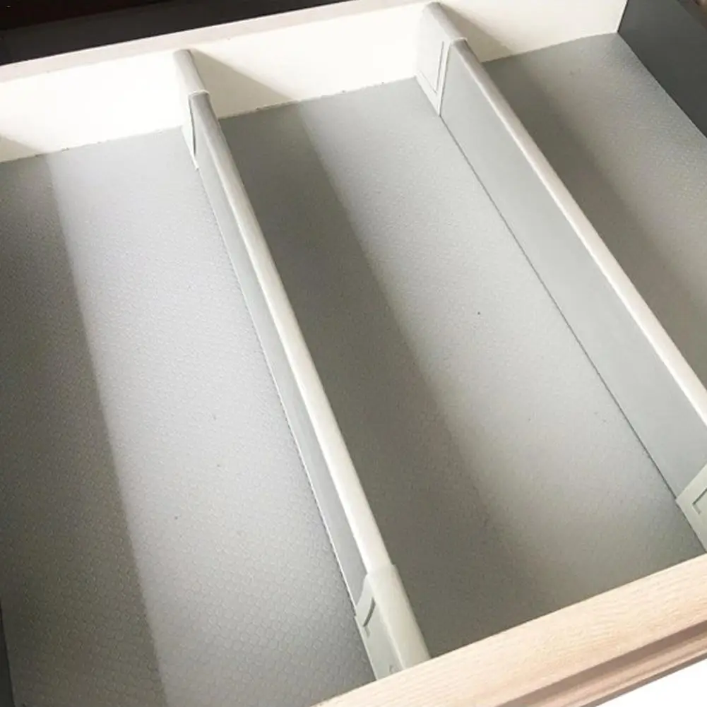 

2019 NEW 370-510MM Drawer Dividers White Spring Loaded Expandable Kitchen Bedroom Organizer Gift Aluminum Storage Baffle