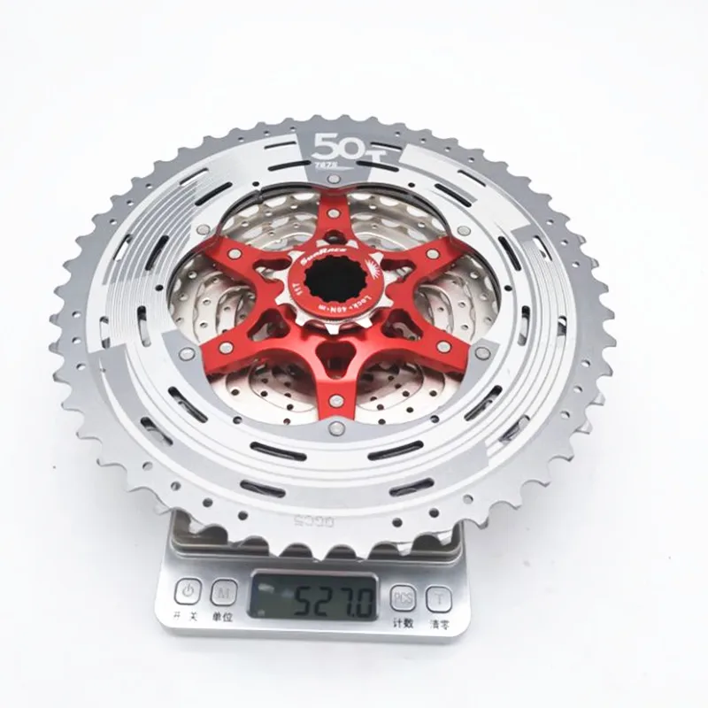 50T silver Тайвань sunracing 11-50T 11 скоростей MTB велосипед кассета горный велосипед свободного хода широкий коэффициент велосипед свободного хода CSMX80 - Цвет: 50T silver