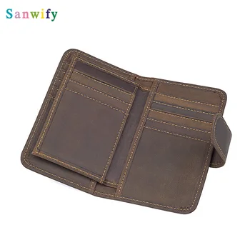 

Men Wallet Genuine Leather Mini Credit Card Wallet Purse Card Holders