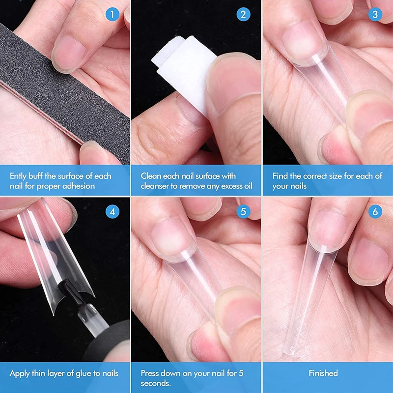 500 Pcs Extra Long C-Curve False Nail Tips DIY Nails Salon Tip Acrylic Transparent Natural Guide Capsule Coffin Artificial Nails 500 Pcs Extra Long C-Curve False Nail Tips DIY Nails Salon Tip Acrylic Transparent Natural Guide Capsule Coffin Artificial Nails