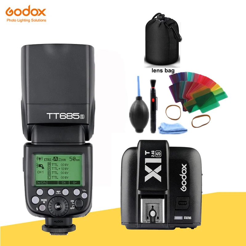 Беспроводная вспышка Godox TT685S 2 4G HSS 1/8000 с TTL GN60 триггер для Sony A77II A7RII A7R A58 A9 A99 A6300 A6500 |