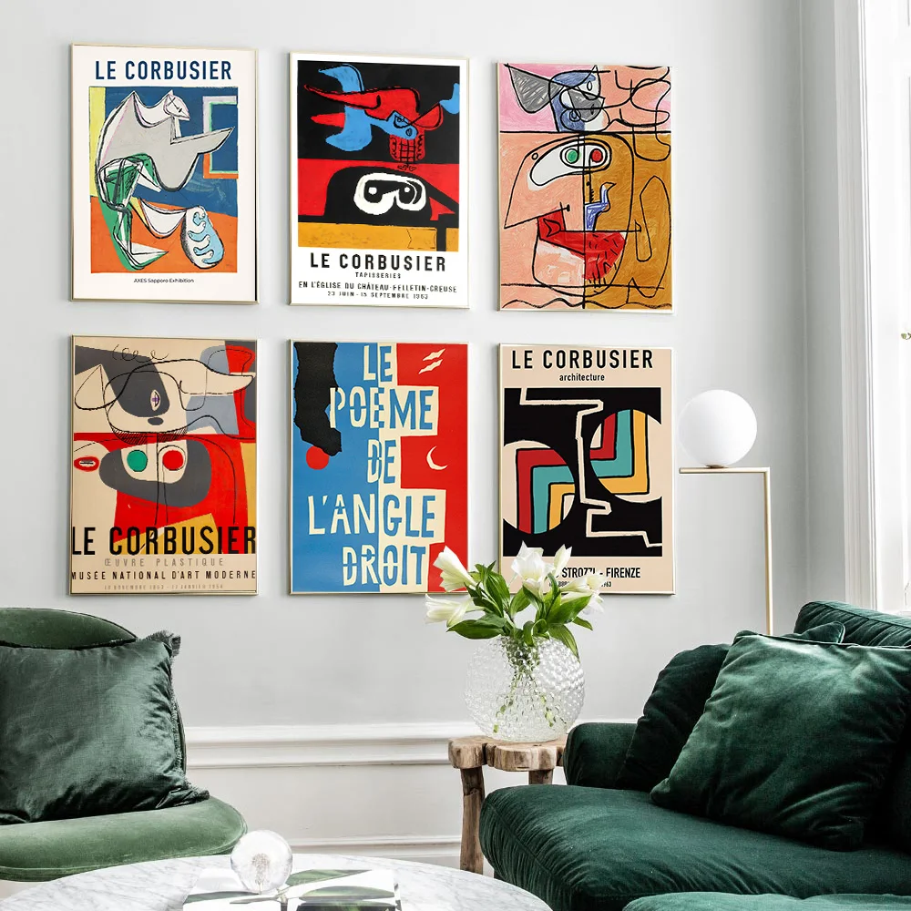 Posters and Prints Le Corbusier Abstract Exhibition Poster