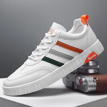 

Fashion Sneakers Men White Casual Shoes Teenager Comfortable Soft Skateboarding Footwear Mens Basic Sport Tenis shoes For Male