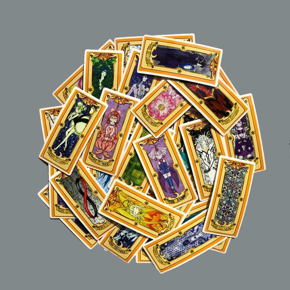 50Pcs Cardcaptor Sakura Captor Sakura Magic Stickers Mahou Clow anime  Stickers Cosplay Playing Game Prop Cards Toys Stikcers|Assorted Stickers| -  AliExpress