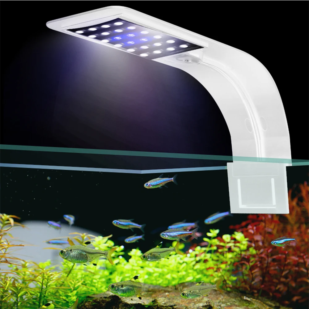 Super Slim 5W/10W Aquarium LED Lighting Clip on Double Lamp Fresh Water Plants Grow Light for Nano Fish Tanks|grow light led|grow lightled aquarium |