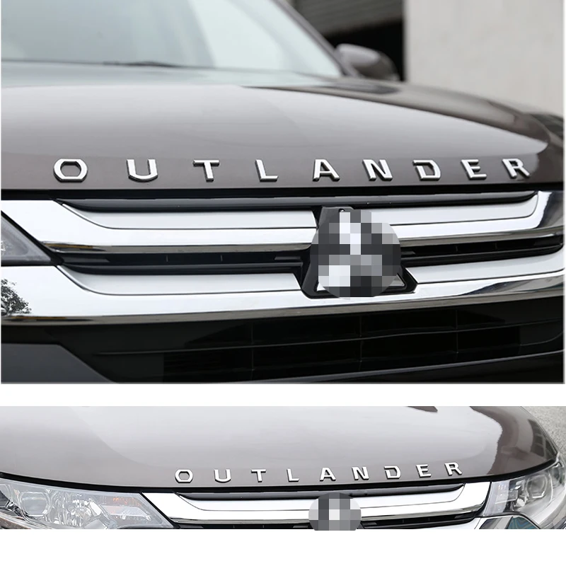 Mitsubishi Outlander хромированные автомобильные 3D буквы капюшон эмблема логотип значок