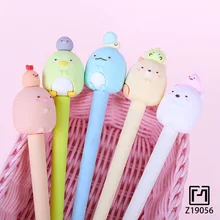 Kawaii sumikko gurashi мультипликационная гелевая ручка с животными 0,5 мм черная чернильная ручка угловой РОЛИК ручка школьные канцелярские принадлежности