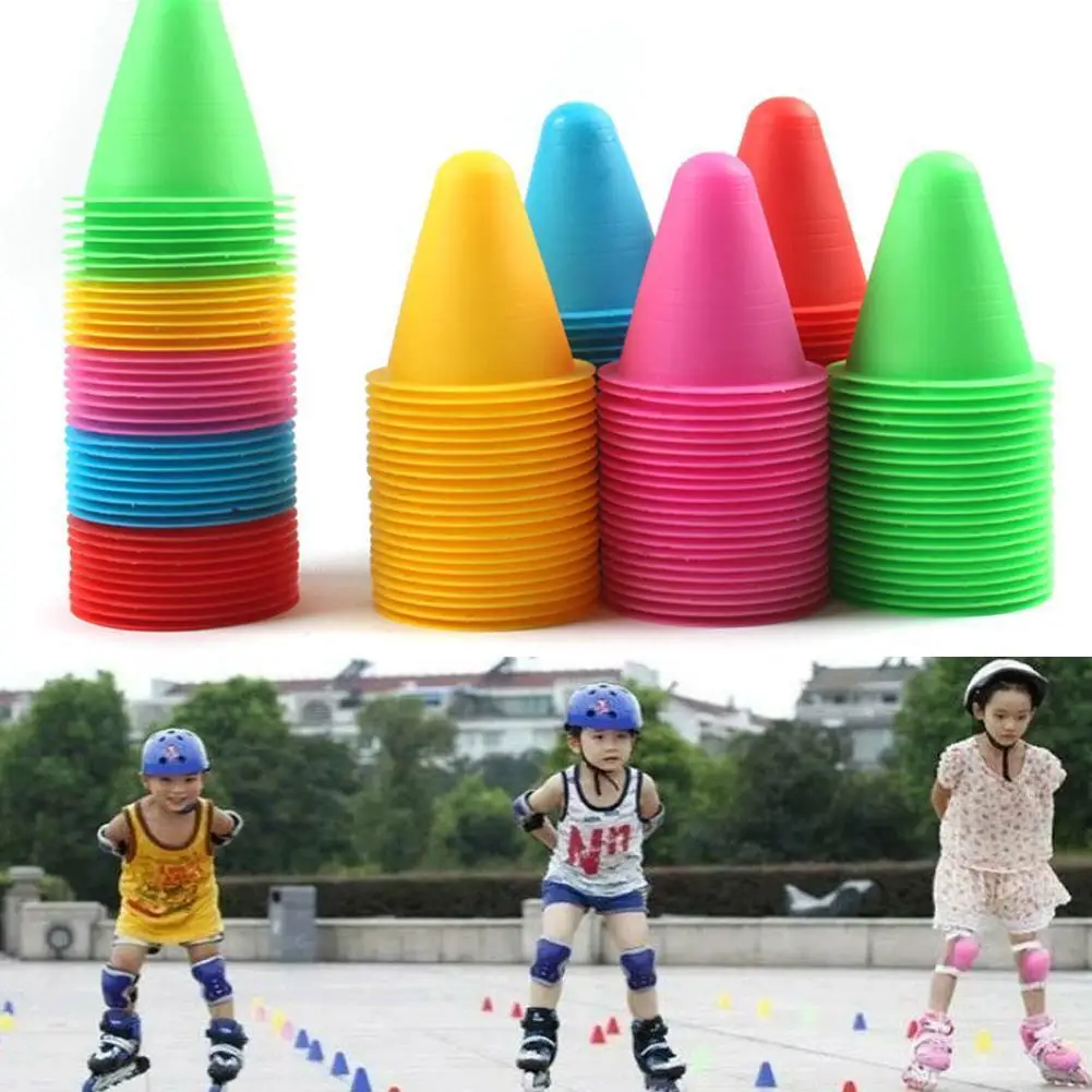 Agility Maker Cones For Slalom Roller Skating 7.8*7.5cm Sports Training Sports Outdoor Tools Traffic Cone 10 Pieces Soccer Training Cones