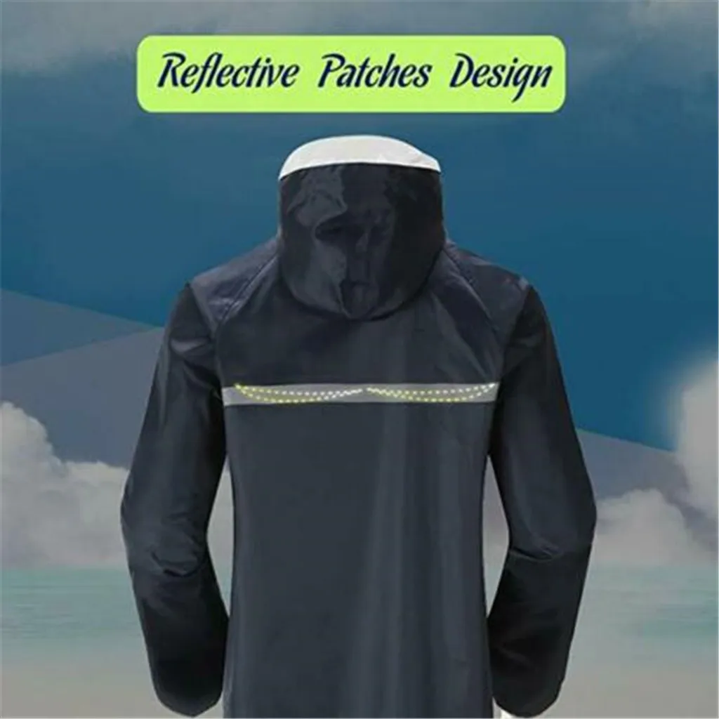 Модный мужской водонепроницаемый плащ Легкий Повседневный дождевик с капюшоном Длинная Куртка пальто jaqueta masculino Z4