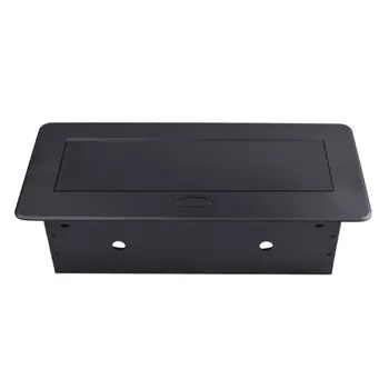 

Metal Plate 3 Power EU Plug Socket Table Desktop Hidden Outlet for Home Office