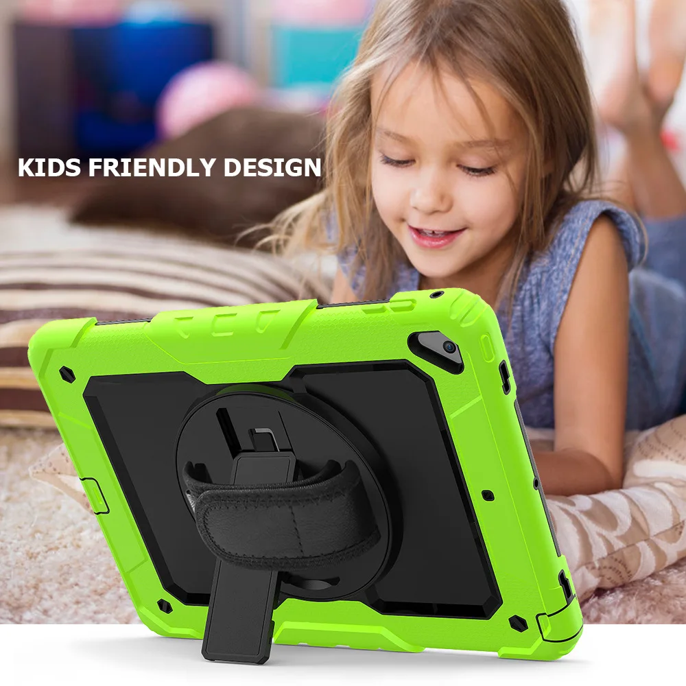 Case for Apple iPad 9.7 6th generation Tablet Kids Safe Shockproof Armor Cover Hand Strap Neck Strap for Air 2 Pro 9.7