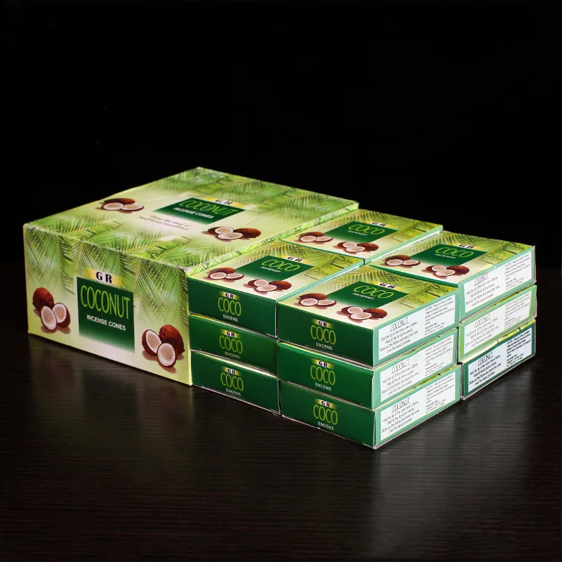 Высокое Качество Индийские благовония конусы кокосовый аромат для дома конус