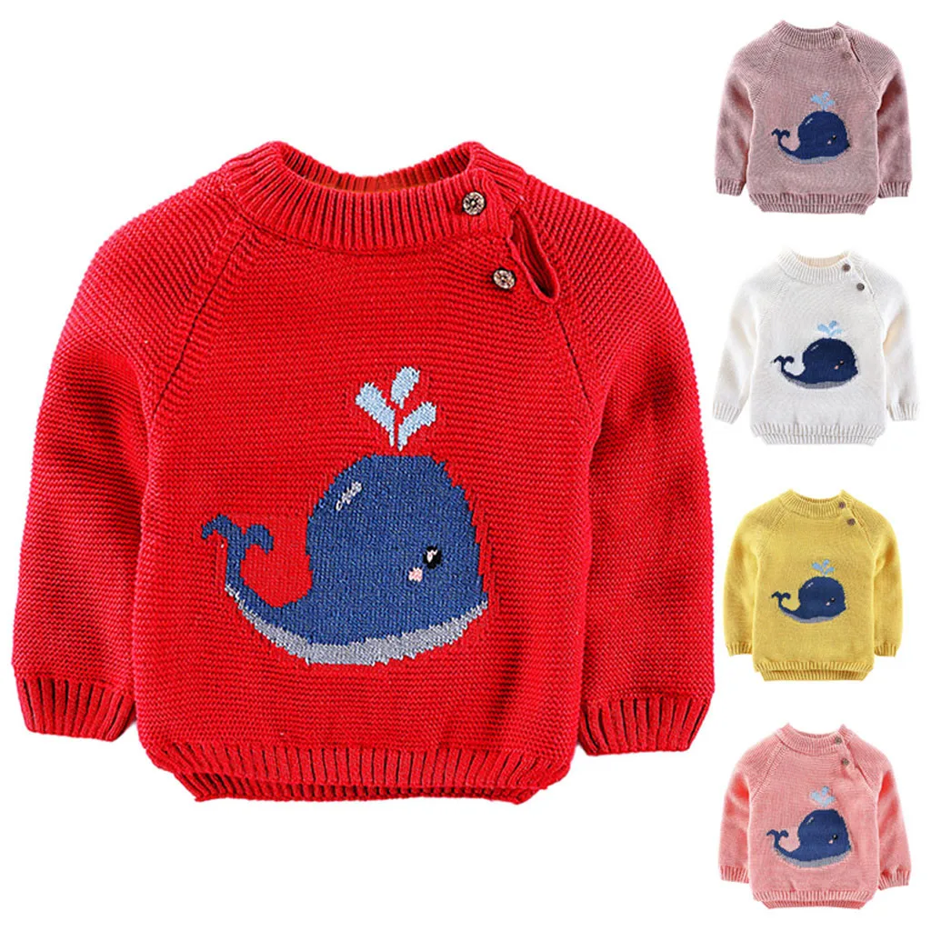 Детский свитер для маленьких девочек с рисунком из мультфильма; плюшевый свитер; вязаная одежда; теплый базовый свитер; вязаная одежда для отдыха