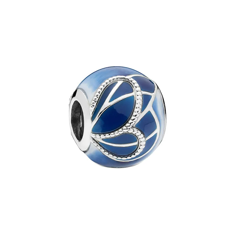 DIY Серебряный Шарм Подходит браслет Pandora бусины 925 пробы серебряные ювелирные изделия для женщин подарок на Рождество/День Святого Валентина - Окраска металла: C009