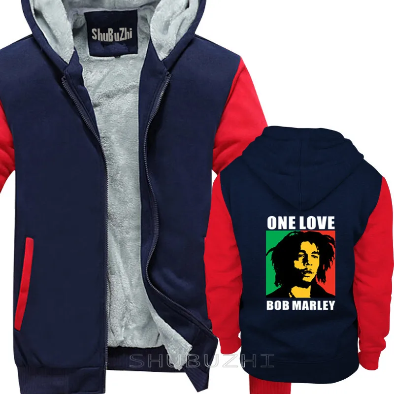 Bob Marley толстовка с капюшоном one love Мужская Толстая куртка хлопковый Повседневный пуловер модная Толстовка в стиле "хип-хоп" узор теплое пальто sbz5318