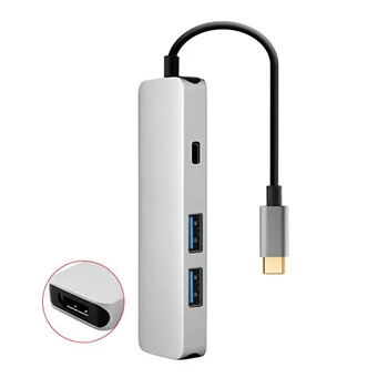 

4 In 1 Type C Hub to HDMI 4K with 2 USB Port USB-C Adapter for MacBook Pro Google Chromebook @M23