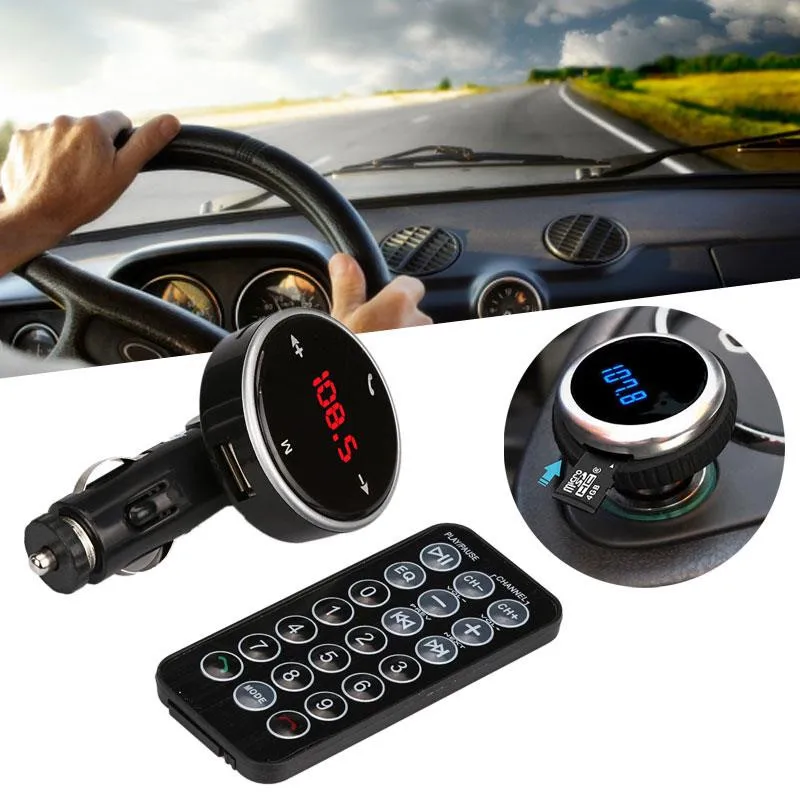 FM передатчик Беспроводной Bluetooth 2,1 Handsfree Car ЖК-дисплей MP3 плеер Bluetooth гарнитура для авто 5 V/2.1A USB, SD/MMC FM модулятор