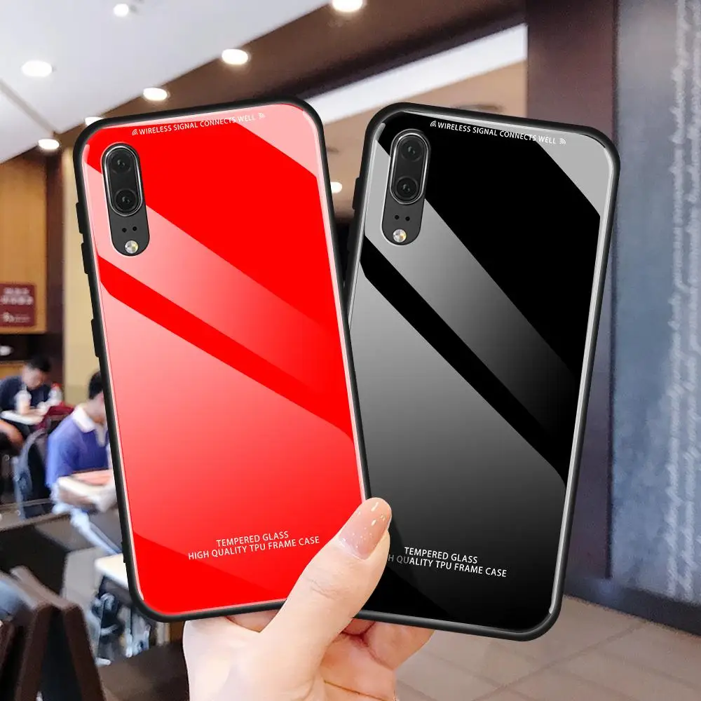 Для huawei P30Lite P20Lite P30 P30Pro задняя крышка для P20 P20Pro 20Lite 10Lite одноцветная задняя крышка цветной стеклянный чехол для телефона
