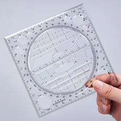 Règle de dessin multifonctionnelle créative, modèle de géométrie mathématique, modèle de cahier de dessin pour étudiant 