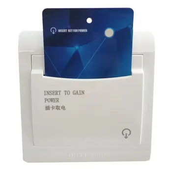 호텔 에너지 절약 스위치, 전원 공급 장치용 카드 삽입 지원, 시간 지연 없는 2 라인, 220V, 5500W, 25A 전원 소켓, 10 개
