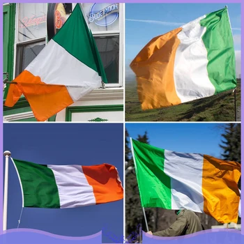 

90*150cm Ireland Flag Banner Ireland Irish Republic Eire Large Flag Home Decoration Banner 3X5FT Highly Quality Flag