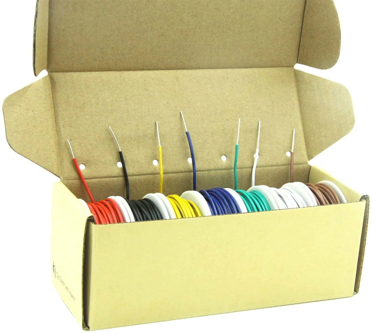 Cable eléctrico de 30 awg, 7 colores, calibre 30, kit electrónico de flexibles de cobre estañado trenzado|Alambres y cables| - AliExpress