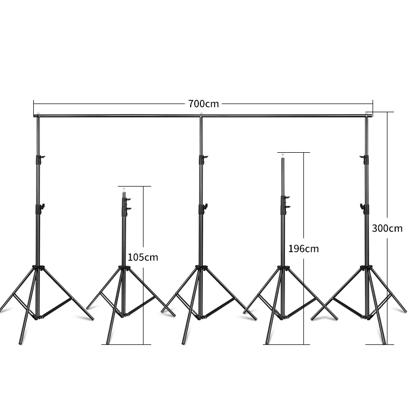 

Photography 3X7M Background Backdrop Stand Support System Kit for Photo Studio Muslin Backdrops Paper & Canvas with Carry Bag