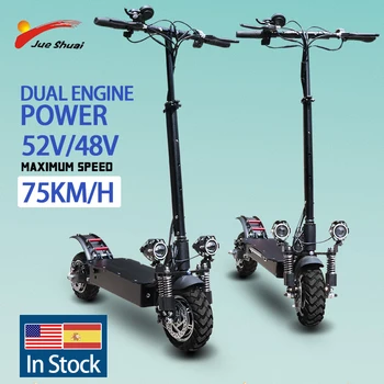 

Jueshuai Electric Scooter 2600W Dual Motor Kick Scooter for Adults 75KM/H 100KM 52V20A 10inch Tire Foldable Trottinette électriq