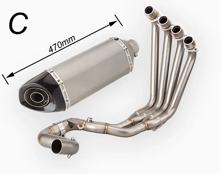 Полная выхлопная система мотоцикла слипоны на передней трубе для CBR650R CB650R 2014 2019 с
