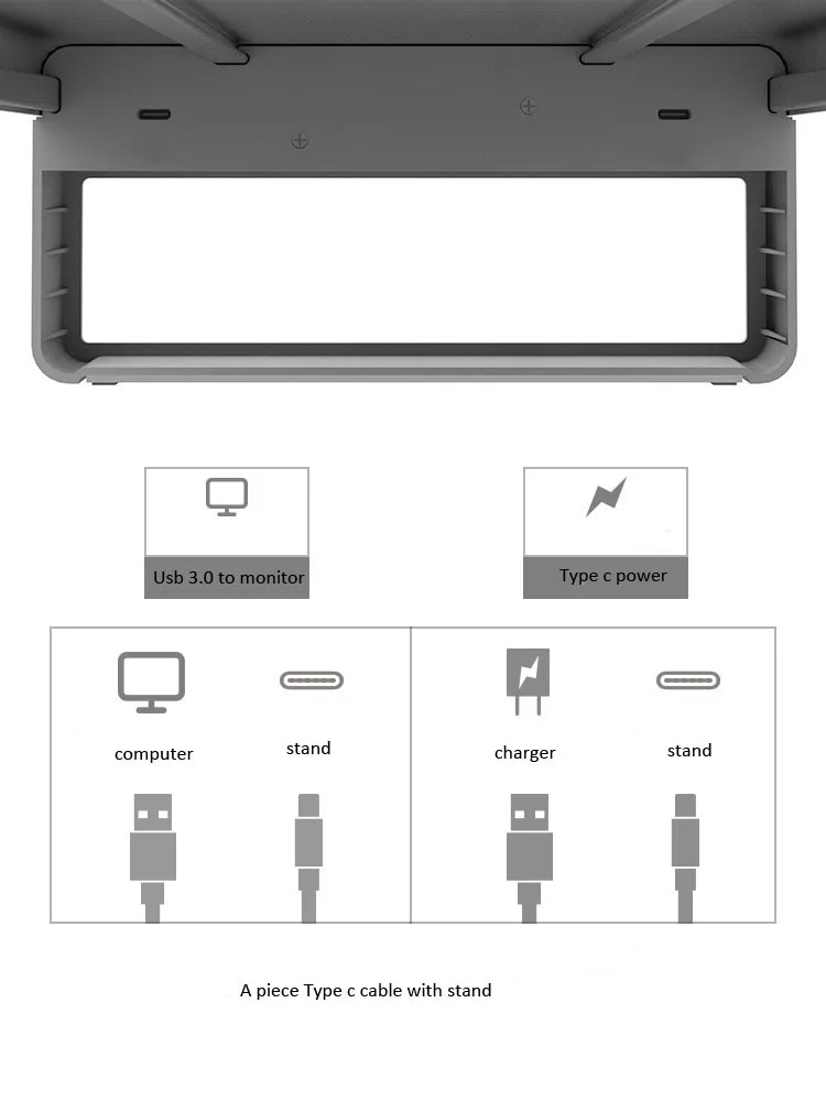  Aluminium Alloy Monitor Stand Computer Base Table With 4 Usb3.0 Laptop Desk