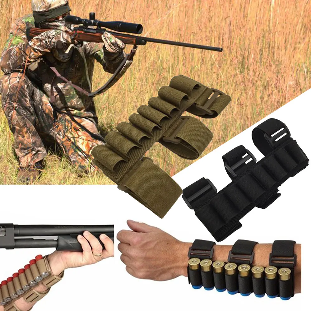 Bullet Pouch Adjustable Entertained Khaki Black Nylon Outdoor Shooting Hunting Hunting Bullet Shell Bullet Holder