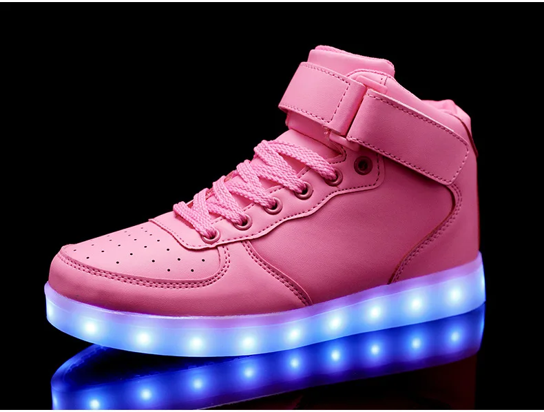 Autumn Winter Children Shoes Men's Shoes Girls Boys Kids Warm Sports Light Shoes USB Charging High To Help Shoes Girls Sneakers