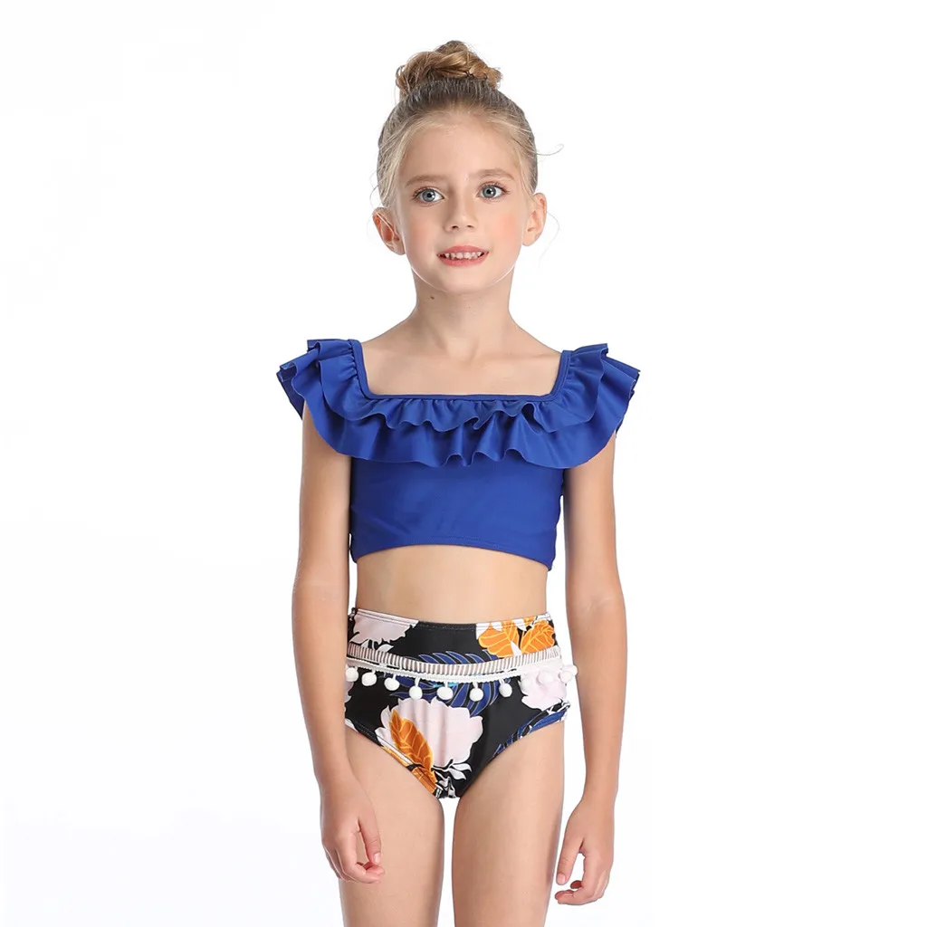 

Matching Family Bathing Suits Mother Girl Bikini Swimsuit For Mom and Daughter Swimsuits Female Children Beach Swimwea L1227