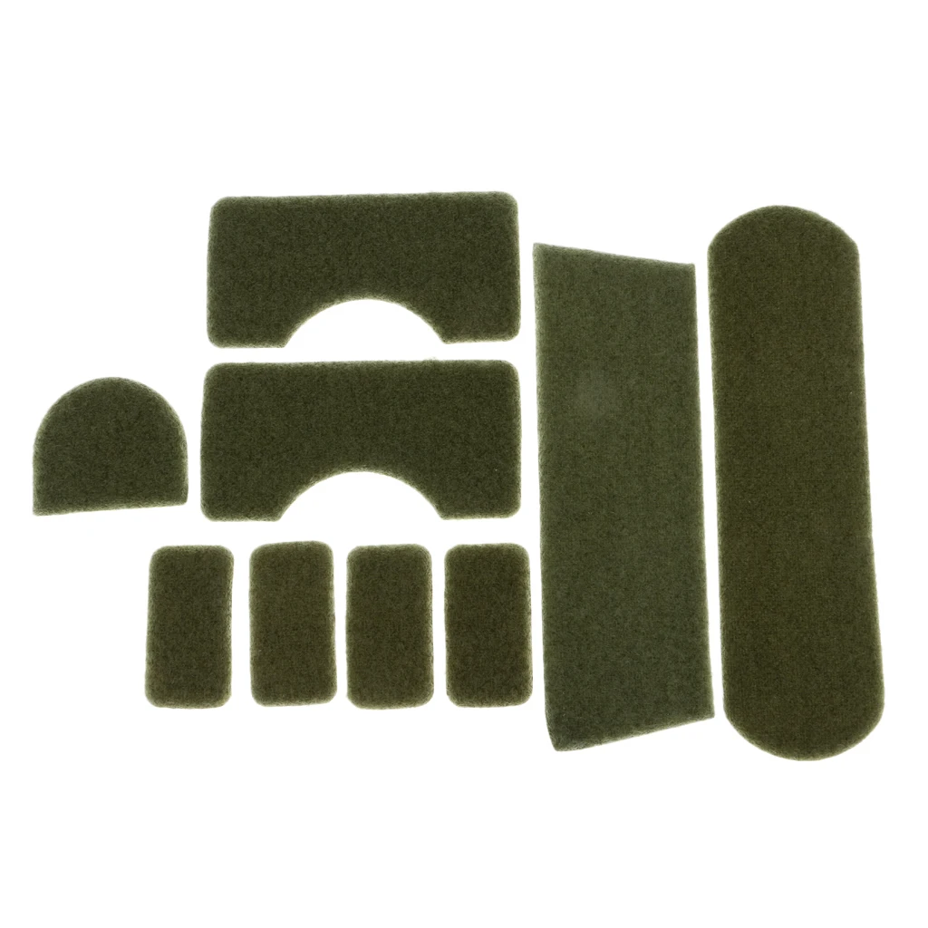 Green One Size 9 шт шлем петля наклейка Замена для MICH и аналогичный шлем - Цвет: Green One Size