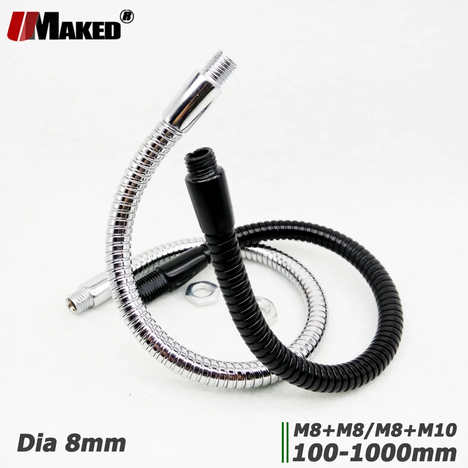 2pc 10pc Dia 8mm LED Gooseneck 10 15 20 25 30 40 50CM Desk Lamp Soft light Flexible Hose LED Table lamp holder lights Metal Pipe