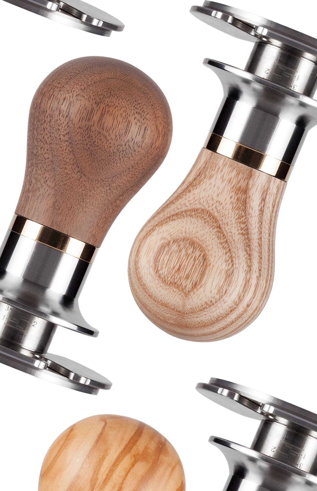51,6mm elastizität verstellbarer Kaffee manipulation hammer aus Edelstahl mit flachem Basis druck für La Pavoni Barista-Zubehör – Detail 4