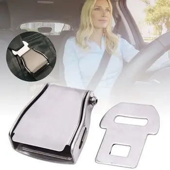 

Safety Belt Lock Steel Car Seat Belt Clip Aircraft Safety Belt Lock Matte Airplane Buckles for Automotive Ship Car Accessories