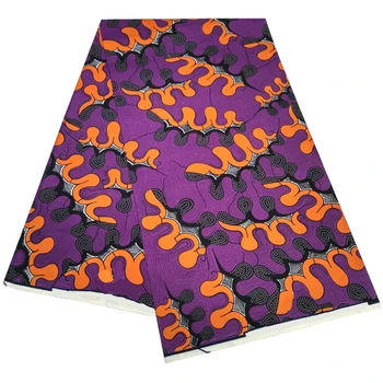 

Polyester African wax print fabric,Ankara fabrics Batik wax kitenge fabric 6 yards LBLD-179