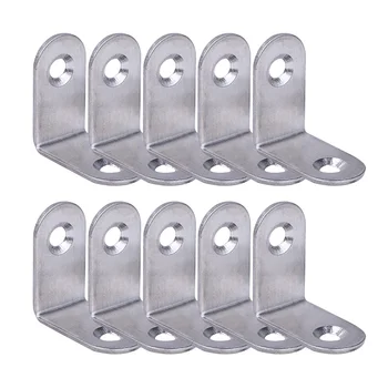 

10pcs Stainless Steel Wall Joint Home Screens Right Angle Bracket Cabinet For Furniture Shelf Support Corner Brace