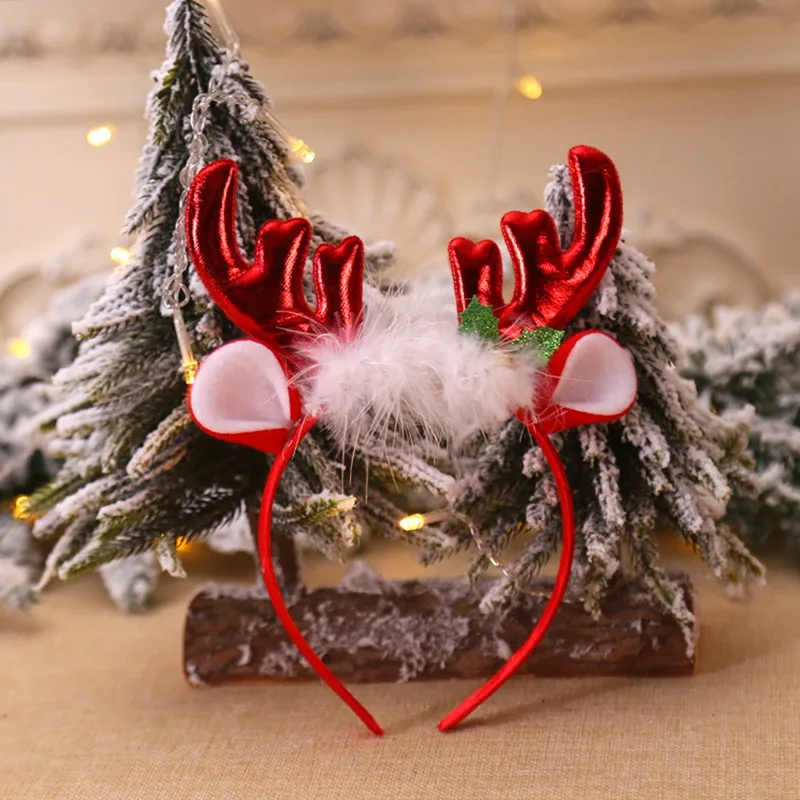 Рождественские повязки на голову, вечерние головные уборы, Рождественское украшение для волос, аксессуары для украшения, подарки для детей, взрослых, семейных встреч, рождественский подарок