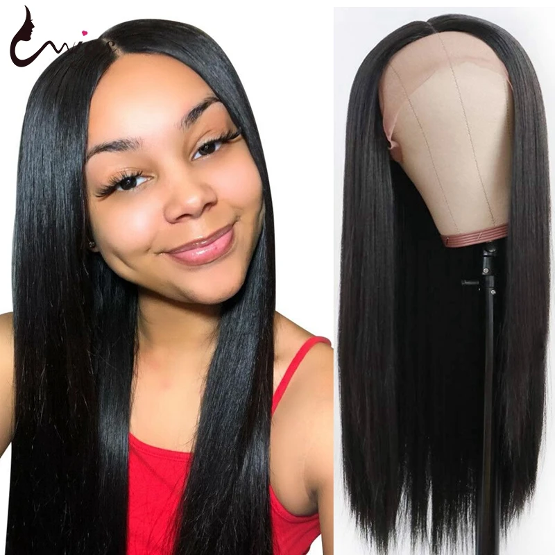 Uwigs Glueless кружевные передние человеческие волосы парики с детскими волосами